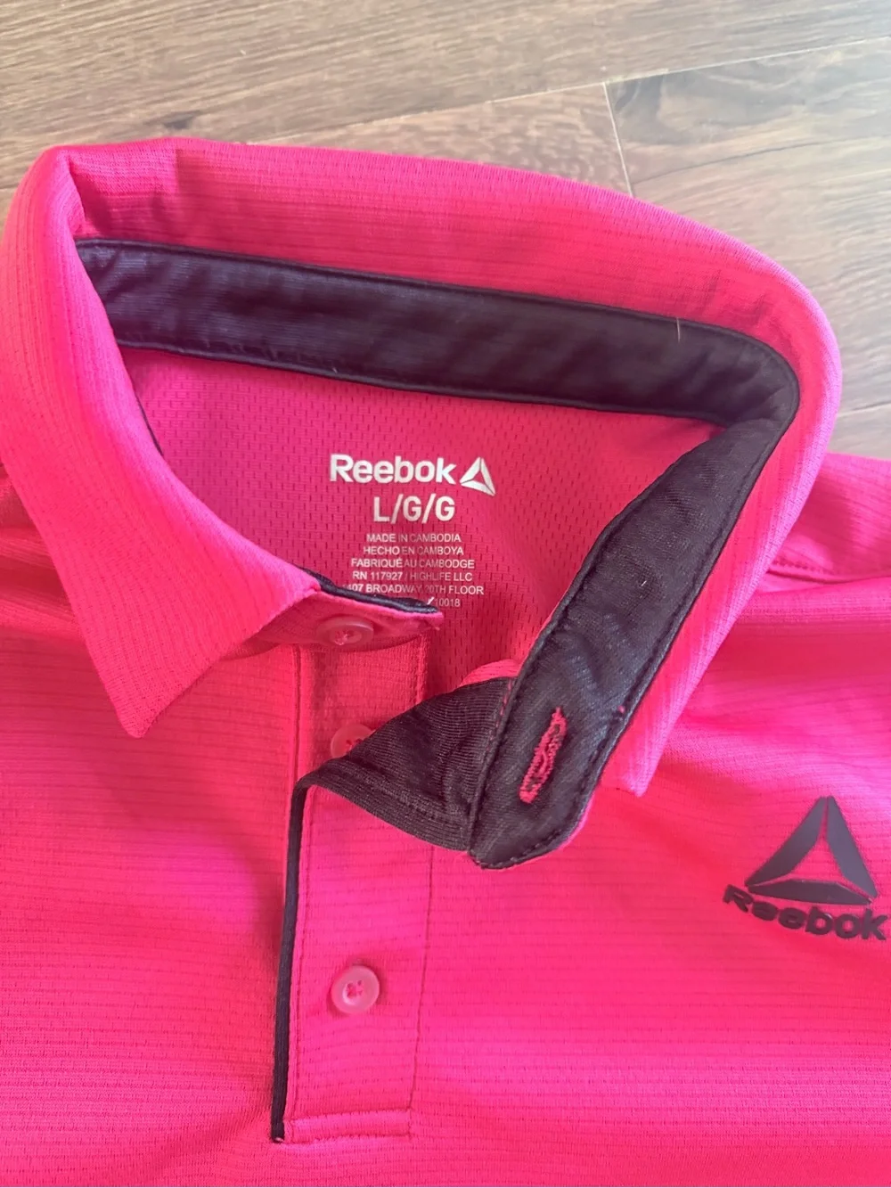 Reebok Hot Pink Performance Polo with Logo